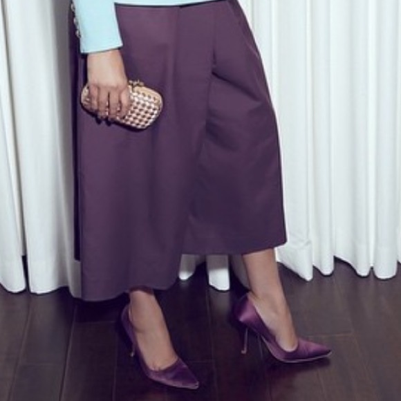 Tome NYC Wide leg eggplant trousers size 6